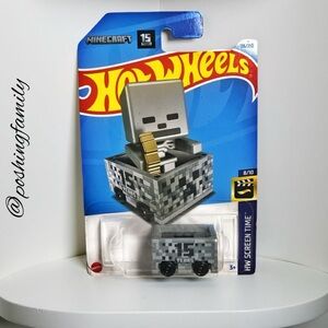 5 for 💲25 ❌ Hot Wheels Minecraft Minecart Stocking Stuffer Gift Birthday